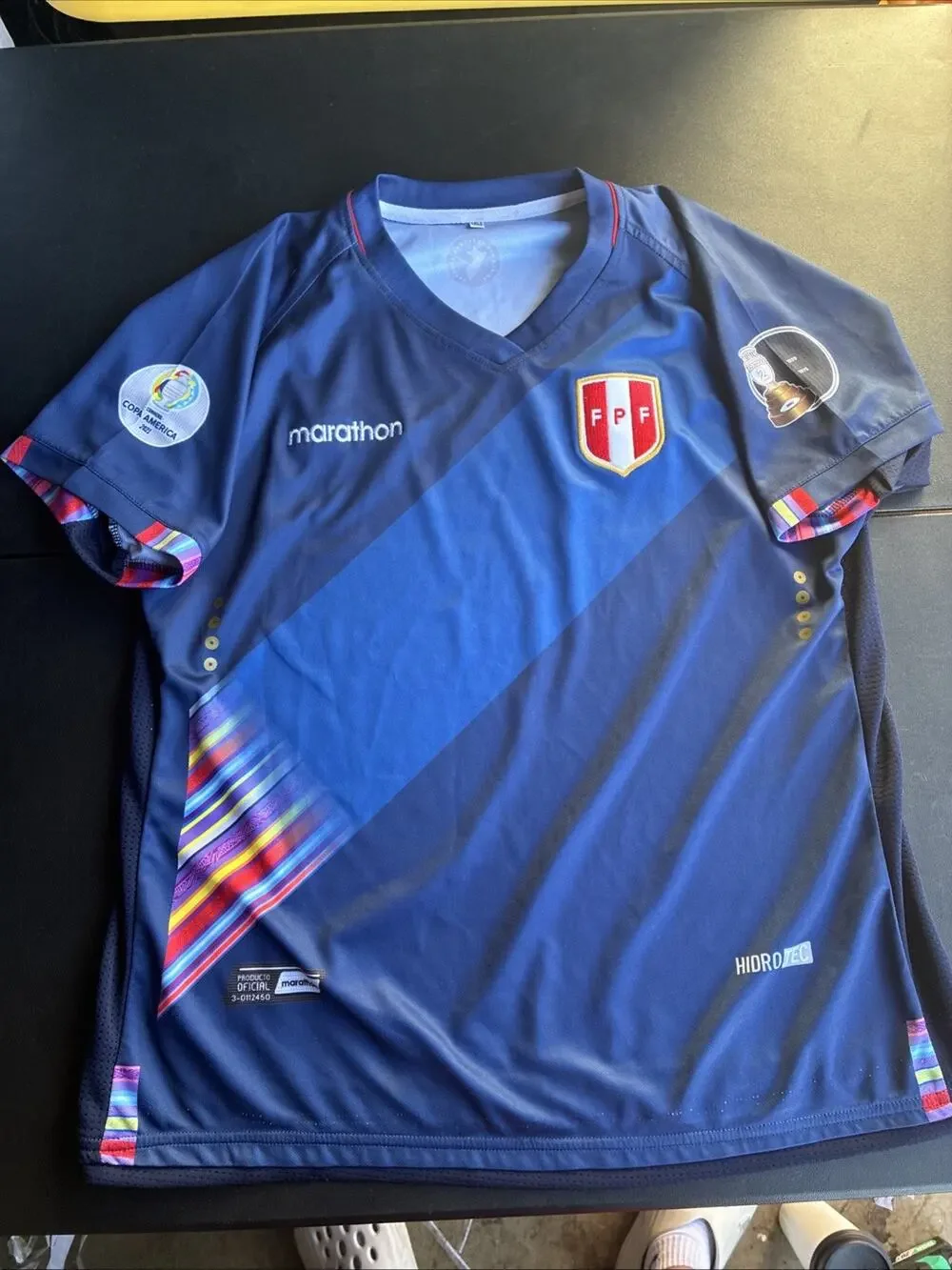 Official Marathon Peru National Team Jersey Blue Men’s Size Xl COPA America FIFA